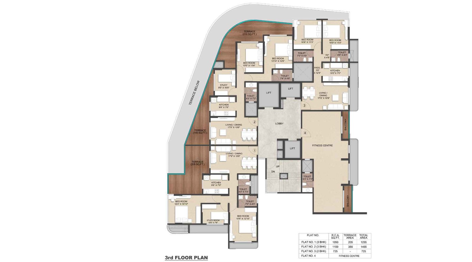 Platinum-Oceanic-3rd-floor-plan
